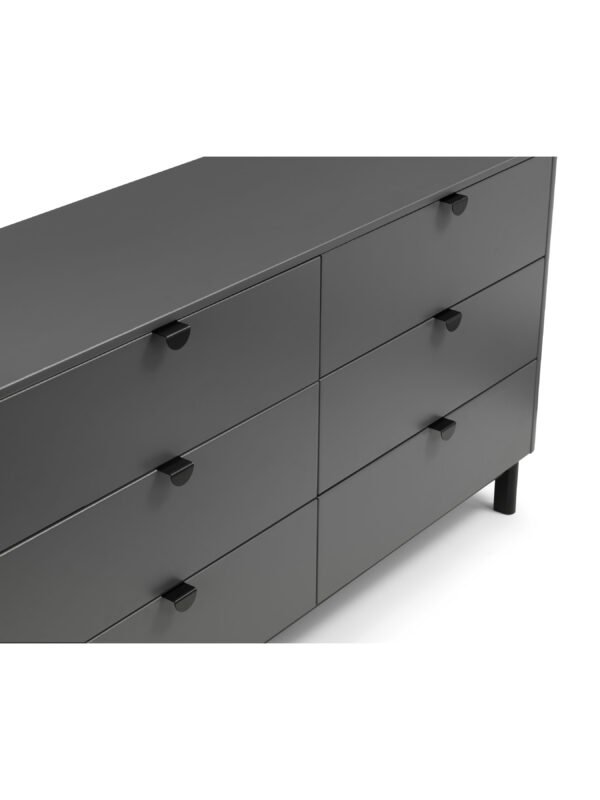 Chloe Storm Grey 6 Drawer Wide Chest - Image 6