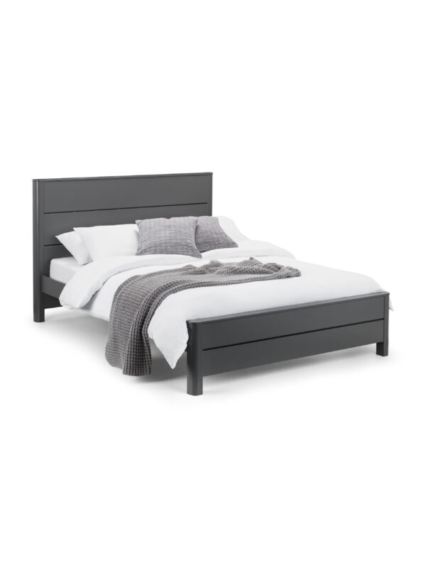 Chloe 135cm Double Grey Bed - Image 2