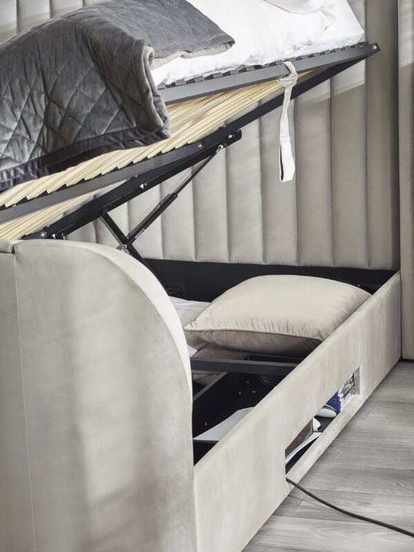 Clara Upholstered TV Ottoman Storage Bed - Image 18