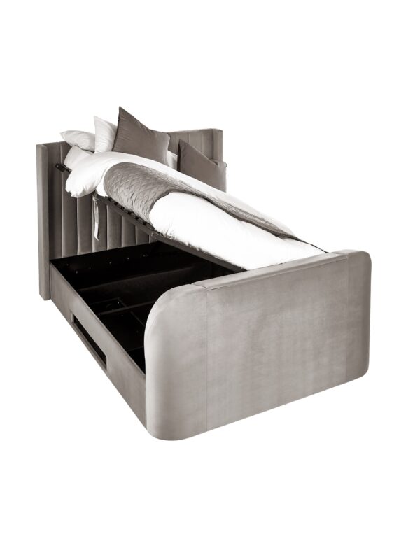 Clara Upholstered TV Ottoman Storage Bed - Image 5