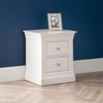 Clermont 2 Drawer Bedside – Surf White