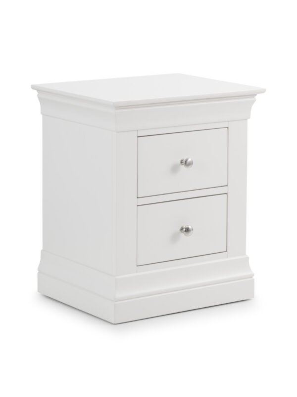 Clermont 2 Drawer Bedside - Surf White - Image 2