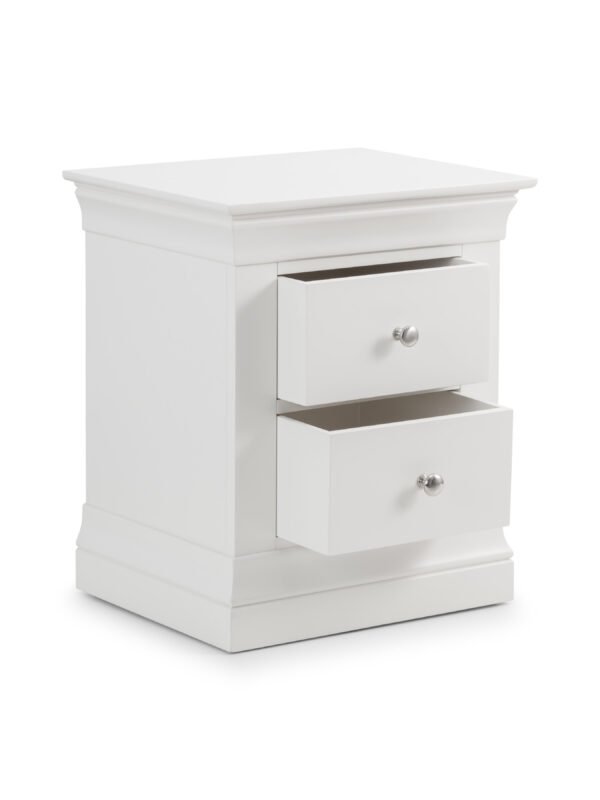 Clermont 2 Drawer Bedside - Surf White - Image 3