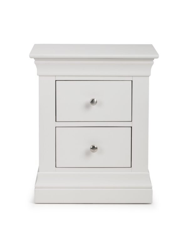 Clermont 2 Drawer Bedside - Surf White - Image 4
