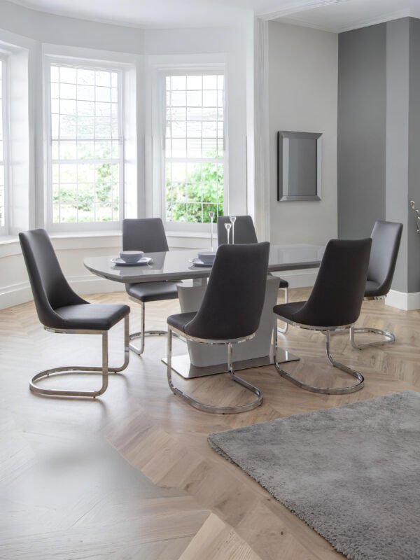 Set Of 2 Como Cantilever Dining Chairs - Image 5
