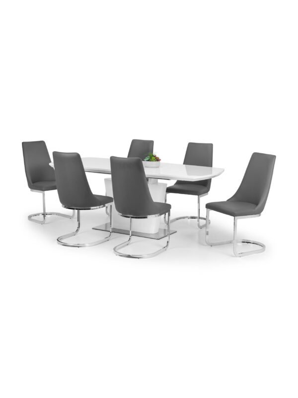 Set Of 2 Como Cantilever Dining Chairs - Image 7