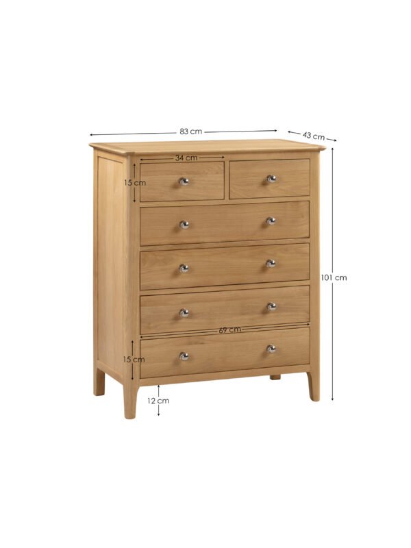 Cotswold 4+2 Drawer Chest - Image 8