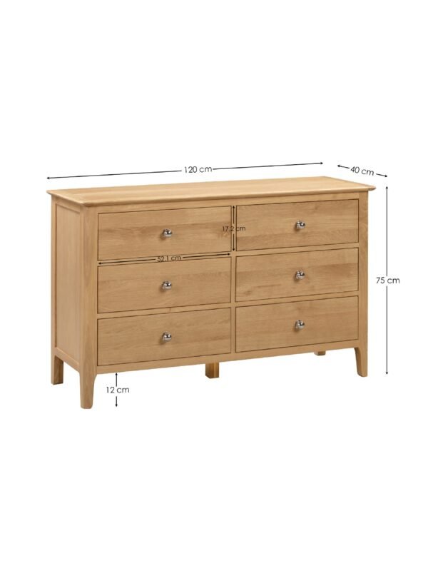 Cotswold 6 Drawer Wide Chest - Image 8