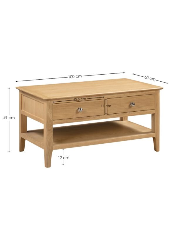 Cotswold Coffee Table With 2 Drawers - Image 7