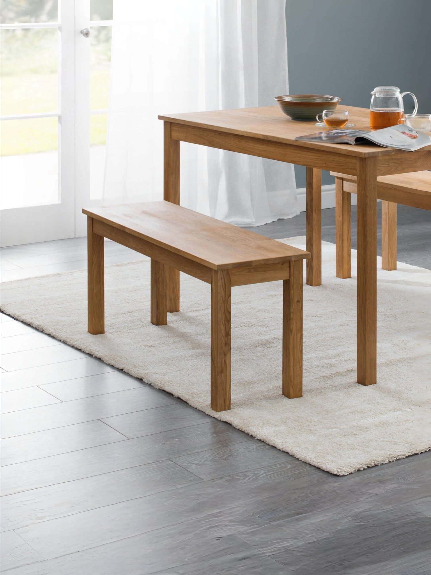 COX004_1 Coxmoor 2 Seater Dining Bench