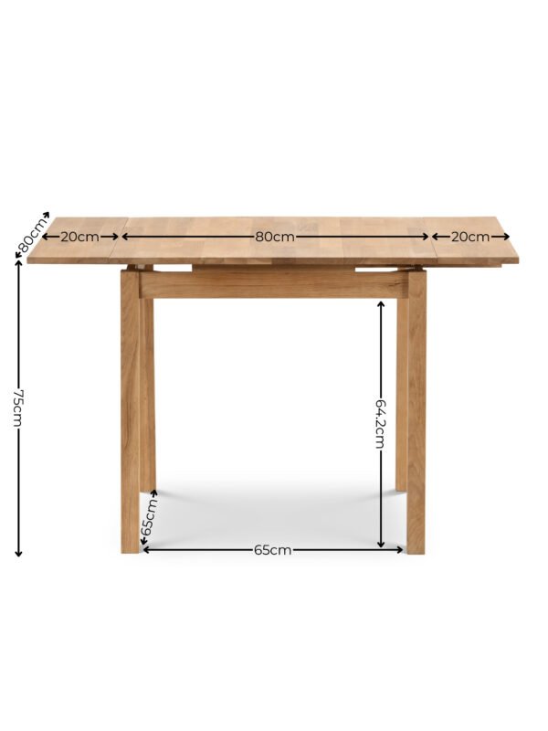 Coxmoor 4 Seater Extending Dining Table - Oak - Image 10