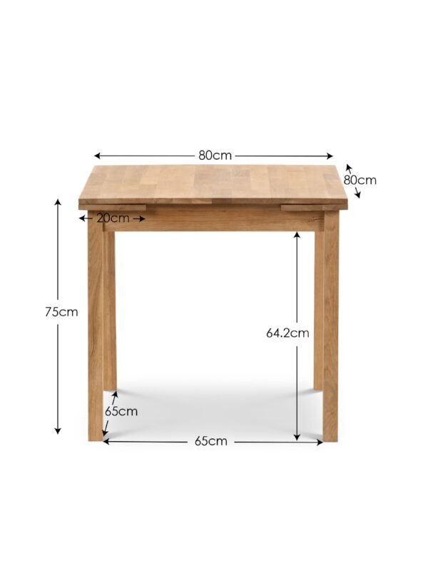 Coxmoor 4 Seater Extending Dining Table - Oak - Image 9