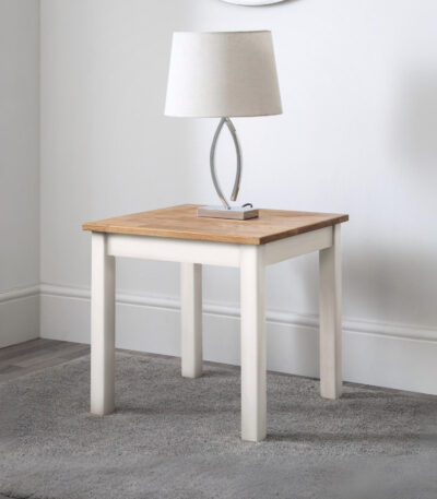 Coxmoor Lamp Table – Ivory & Oak