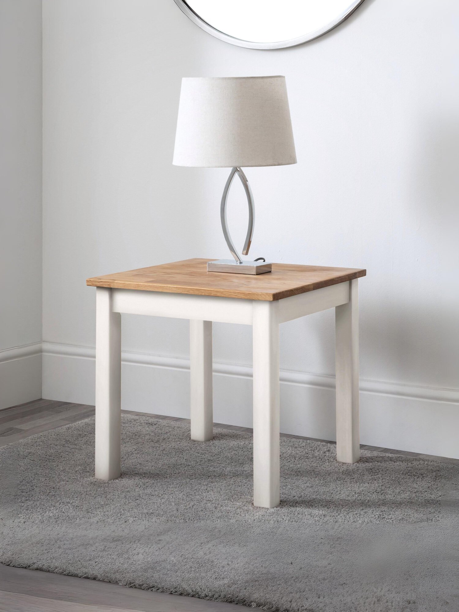 COX106_1 Coxmoor Lamp Table – Ivory & Oak