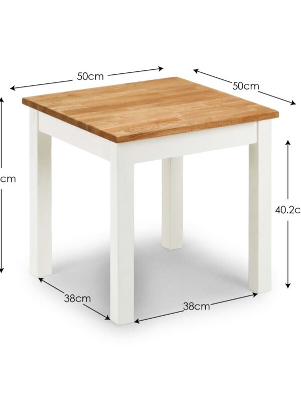 Coxmoor Lamp Table - Ivory & Oak - Image 4