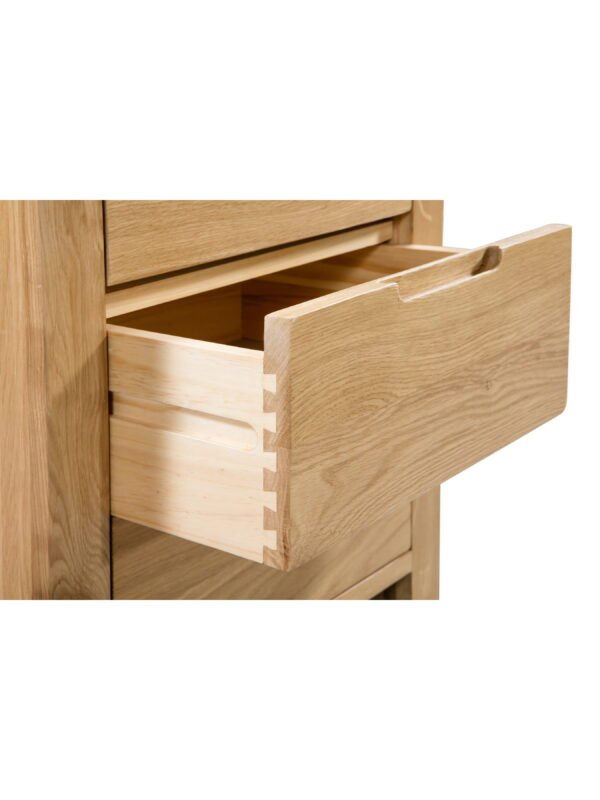 Curve 3 Drawer Bedside Table - Oak - Image 7