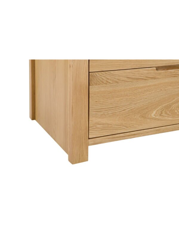 Curve 5 Drawer Chest (3+2) - Oak - Image 5