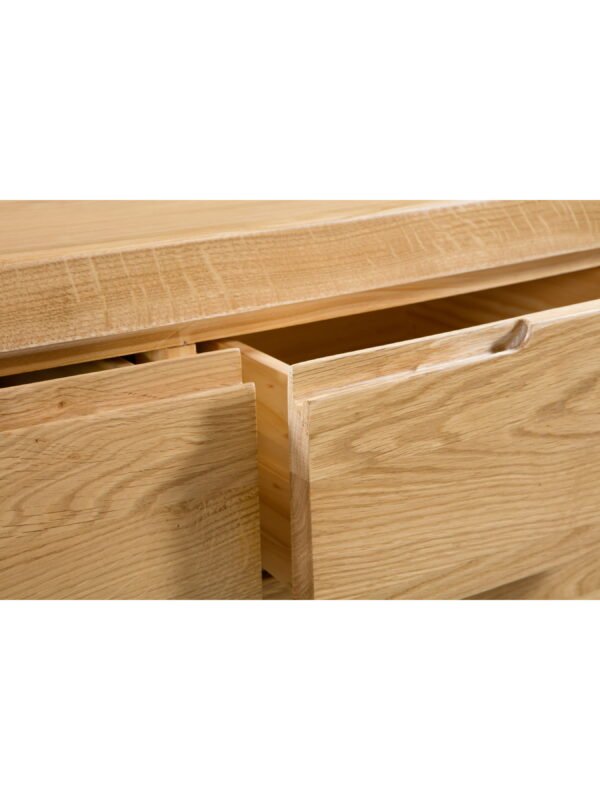 Curve 5 Drawer Chest (3+2) - Oak - Image 8