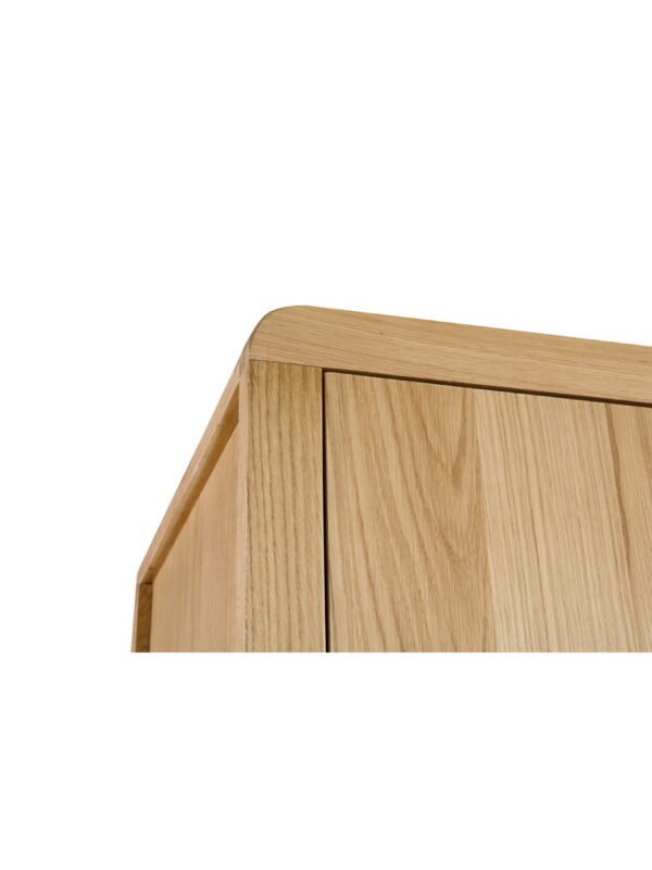 Curve 2 Door 1 Drawer Wardrobe - Oak - Image 5