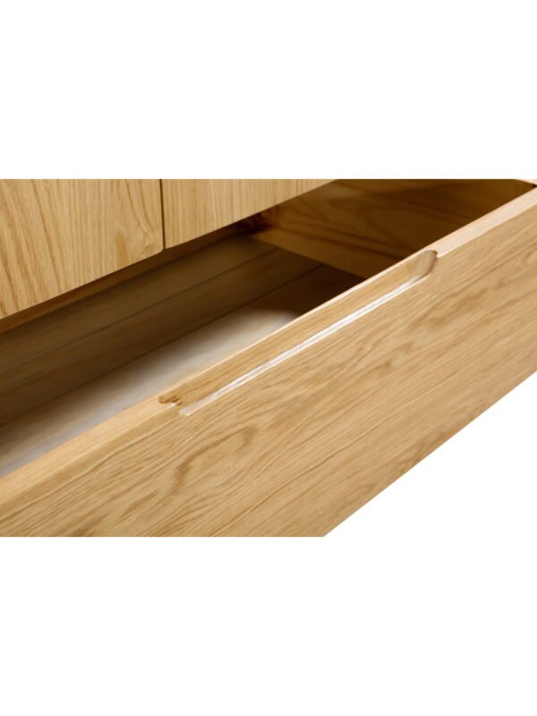 Curve 2 Door 1 Drawer Wardrobe - Oak - Image 6