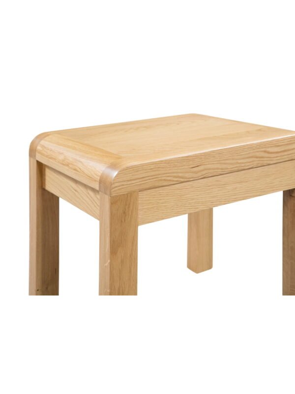 Curve 2 Drawer Dressing Table with Stool Set - Oak - Image 5