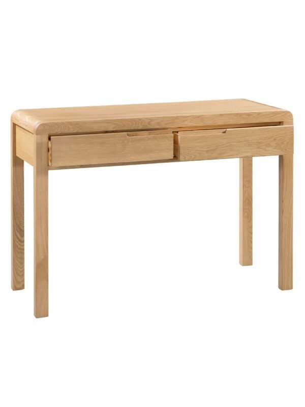 Curve 2 Drawer Dressing Table with Stool Set - Oak - Image 7