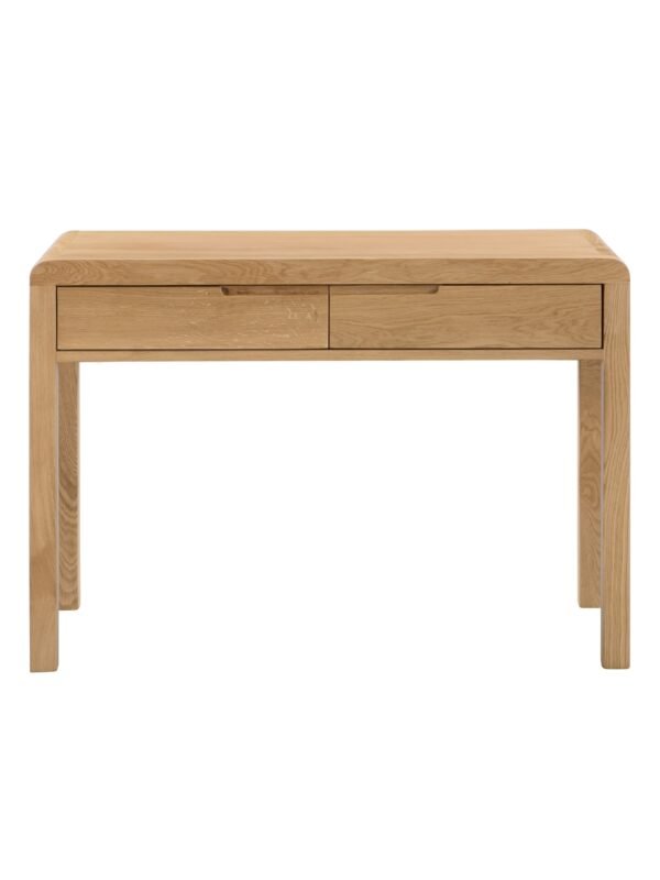 Curve 2 Drawer Dressing Table with Stool Set - Oak - Image 8