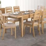 Curve 6 Seater Extending Dining Table – Oak
