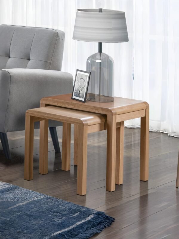Curve Nest of 2 Tables – Oak