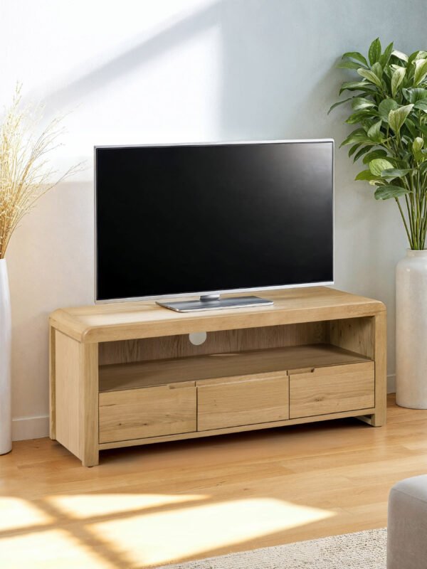 Curve TV Unit up to 40 inch – Oak