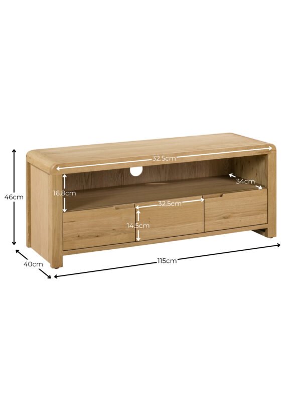 Curve TV Unit up to 40 inch - Oak - Image 8
