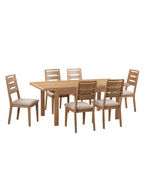 Curve Dining Chairs (Set of 2) – Oak/Cream Linen - Image 7