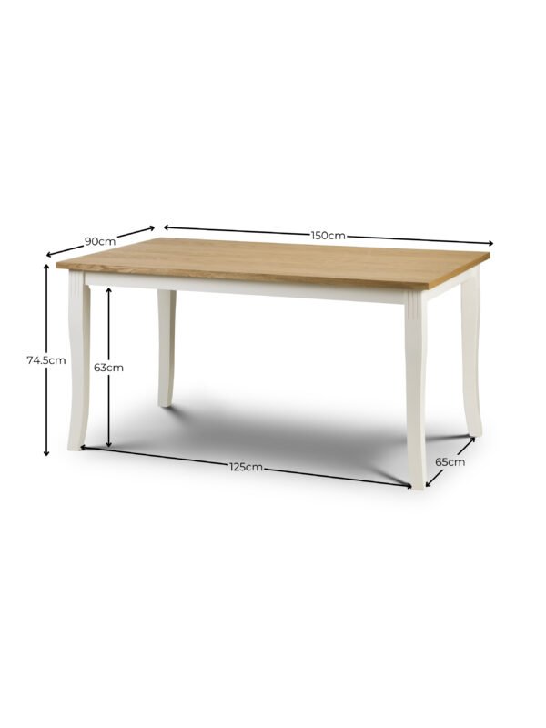 Davenport Rectangular 6 Seater Dining Table - Image 3