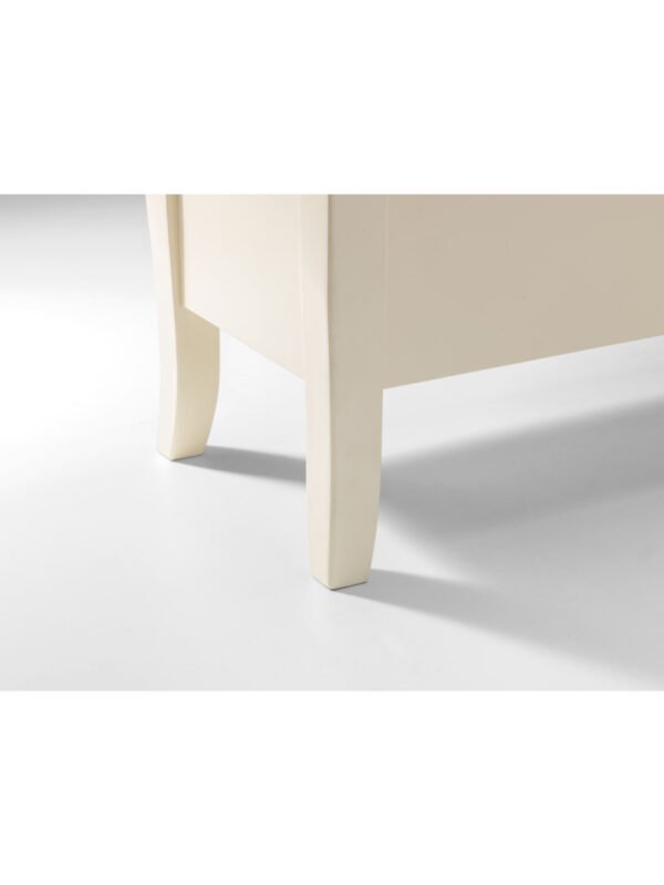 Davenport 2 Seater Storage Bench - Ivory/Oak Effect - Image 7