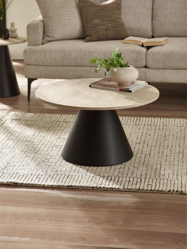 Elgon Travertine Effect Coffee and Lamp Table Set - Image 6