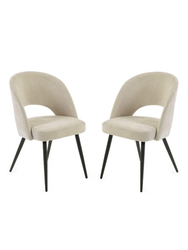 Ella Curved Back Upholstered Dining Chair (Set of 2) - Image 2