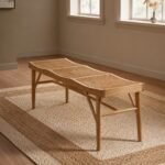 Elodie Rattan Bench – Natural Solid Ash
