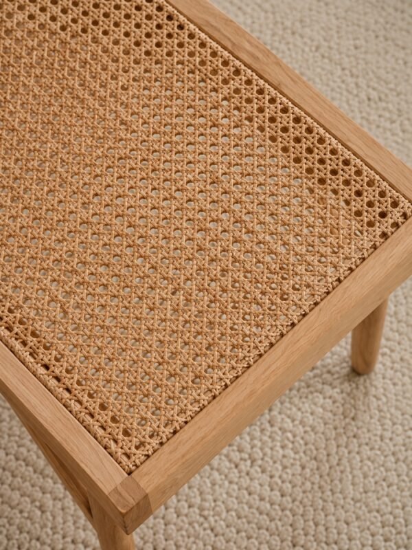 Elodie Rattan Bench - Natural Solid Ash - Image 4