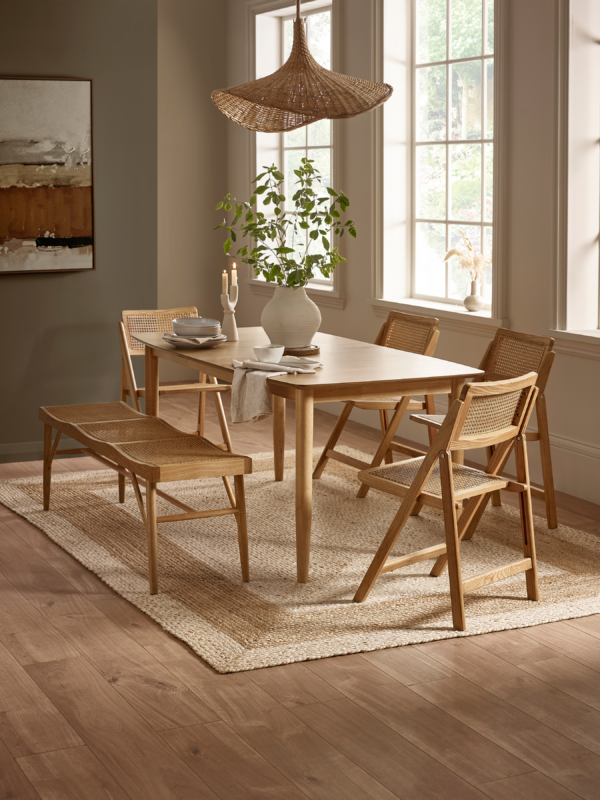 Elodie Folding Rattan Chair (Set of 2) - Natural Solid Ash - Image 11