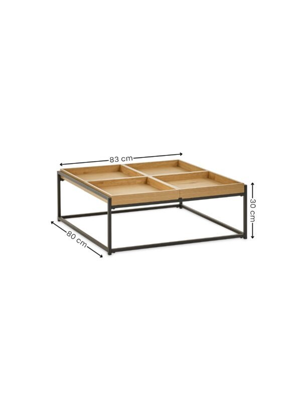 Ezra 83cm Square Tray Coffee Table - Image 11