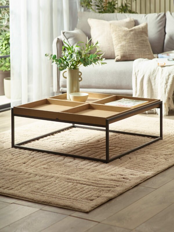 Ezra 83cm Square Tray Coffee Table - Image 2