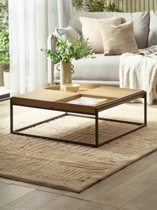 Ezra 83cm Square Tray Coffee Table - Image 3