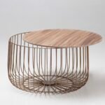 Enzo Oak & Gold Side Table - Image 10