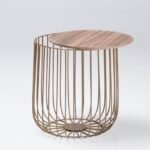 Enzo Oak & Gold Side Table - Image 9