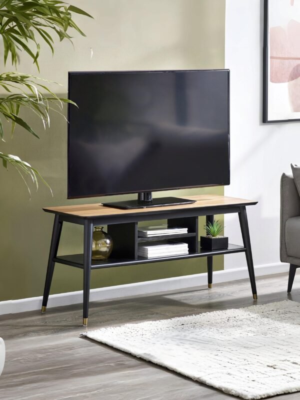 Findlay Media Unit – Walnut & Black