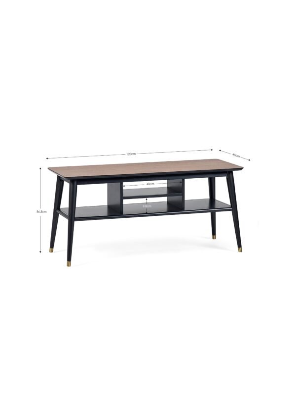 Findlay Media Unit - Walnut & Black - Image 4