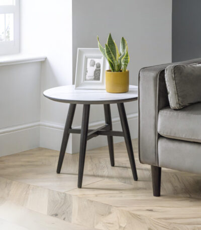Firenze Marble Effect Lamp Table