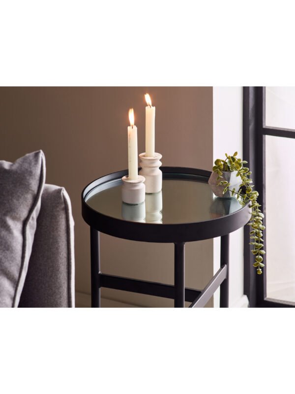 Franki Mirror Glass Lamp Table - Image 8