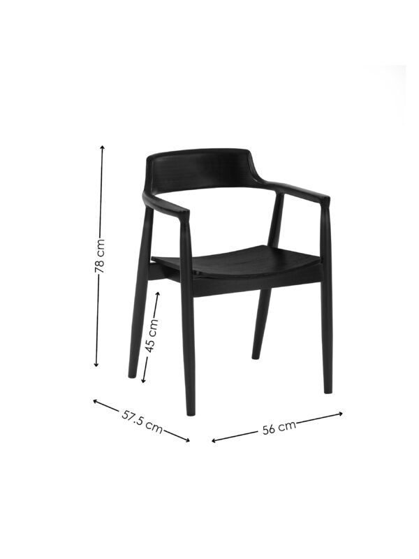 Set of 2 Franklin Dining Chair with Arms - Image 9