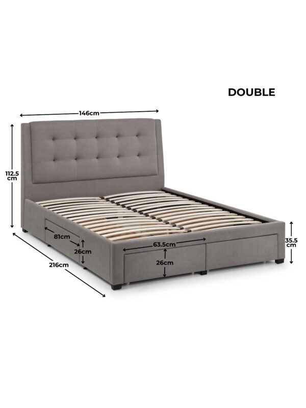 Fullerton Upholstered 4 Drawer Storage Bed Frame - Image 8